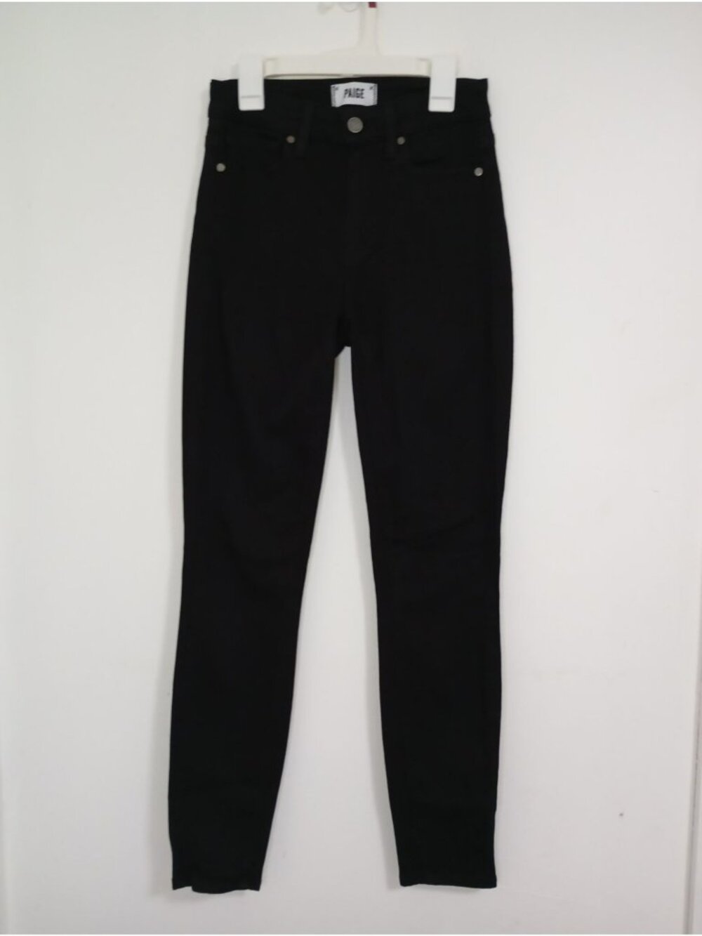 Paige Hoxton Ankle Skinny Jeans Stretch Womens Size 25 Black